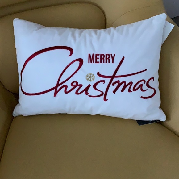 Embroidery Merry Christmas Velvet Decorative Pillow - Picture 5 of 10